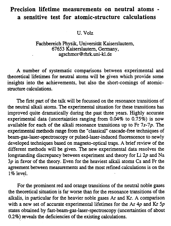 abstract of presentation