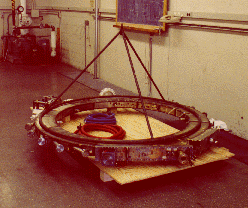 Photo of vacuum chamber after its removal from the accelerator.
