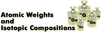 Atomic Weights and Isotopic Compositions of the Elements