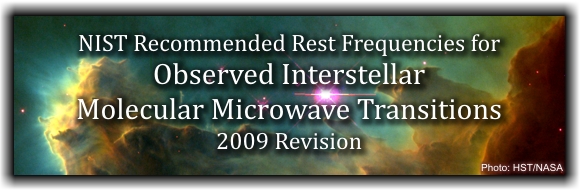 NIST Recommended Rest Frequencies for Interstellar Molecular Microwave Transitions - 2009 Revision (logo)