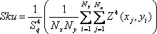 Kurtosis of the assessed topographic surface