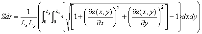 Developed interfacial area ratio