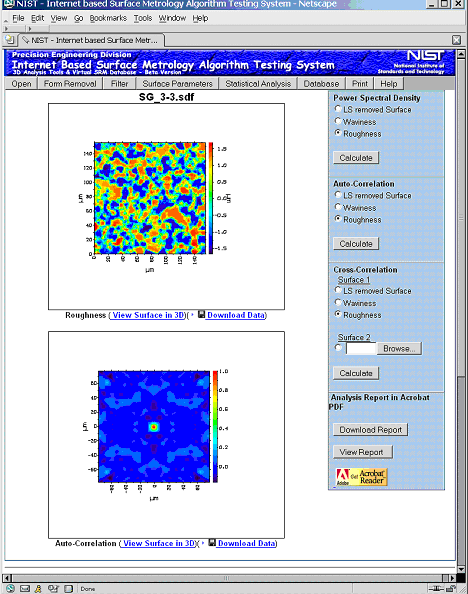 This picture shows the auto correlation of a surface topography