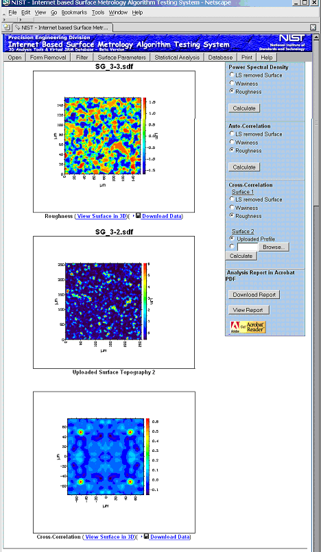 This picture shows the auto correlation of a surface topography