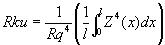 Psk, Rsk, Wsk = sqrt(1/L * integral from 0 to L of Z(x)^4*dx)/Rq^4/N